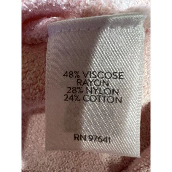 J. JILL Sweater Pink Velour Pullover Long Sleeves Round Neck Women’s Size Medium - Picture 6 of 7